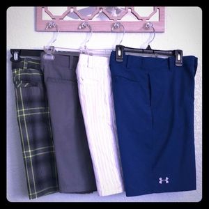 UA Boys Youth size Large Golf Shorts 4 pair